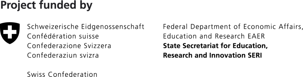 Project funded by Swiss State Secretariat for Education, Research and Innovation (SERI).