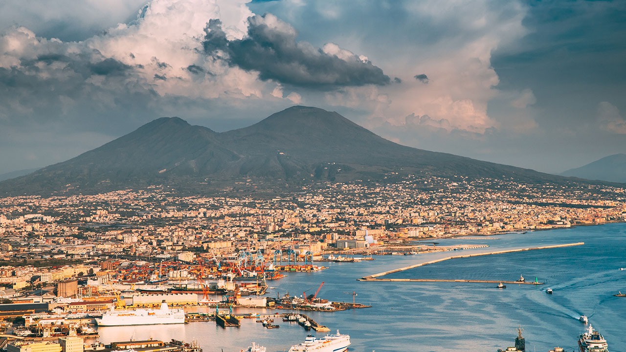 View of Naples, home of the Symposium: E-health solutions for cancer patients and their caregivers